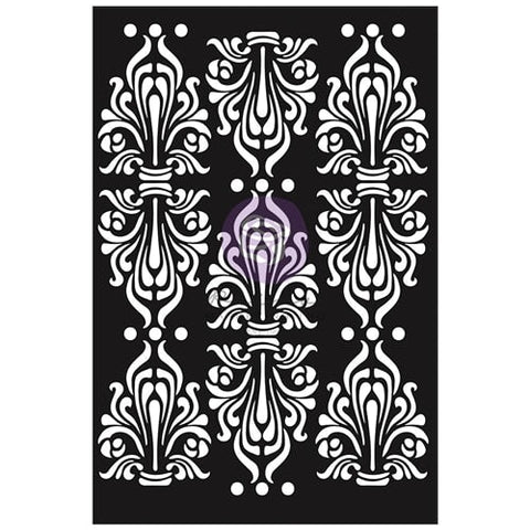 Finnabair Manor House Stencil Redesign with Prima® Gaysha Paint & Pattern 