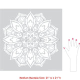 Bhakti Mandala Stencil - Medium 21" x 21" Royal Design Studio Stencils Gaysha Chalk Paint 