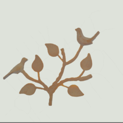 Country 2 Birds and Trees Efex Decorative Appliques Gaysha Chalk Paint 