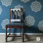 Ananda Mandala Stencil - Small 16" x 16" Royal Design Studio Stencils Gaysha Paint & Pattern 