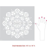 Ananda Mandala Stencil - Small 16" x 16" Royal Design Studio Stencils Gaysha Paint & Pattern 