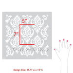 Anika Ikat Damask Furniture Stencil Royal Design Studio Stencils Gaysha Paint & Pattern 
