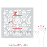 Anika Ikat Damask Furniture Stencil Royal Design Studio Stencils Gaysha Paint & Pattern 