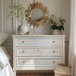 Annie Sloan Swedish Posy Decor Transfer® Redesign with Prima® Gaysha Paint & Pattern 