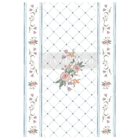 Annie Sloan Swedish Posy Decor Transfer® Redesign with Prima® Gaysha Paint & Pattern 