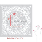 Aragon Damask Wall Stencil Royal Design Studio Stencils Gaysha Paint & Pattern 