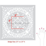 Aragon Damask Wall Stencil Royal Design Studio Stencils Gaysha Paint & Pattern 