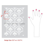 Art Deco Fanfare Raven + Lily Furniture Stencil Royal Design Studio Stencils Gaysha Paint & Pattern 