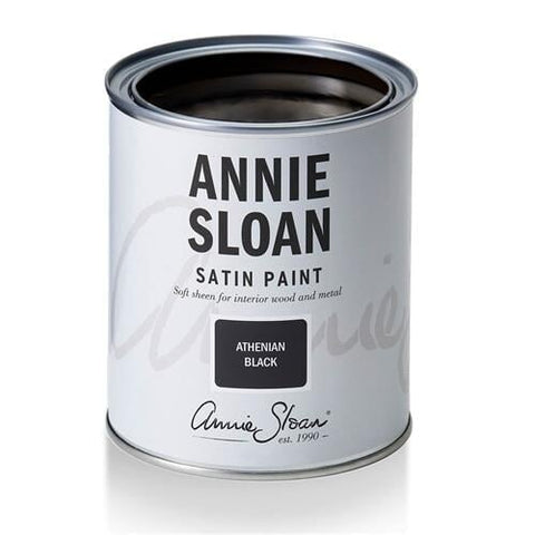 Athenian Black Satin Paint 750ml Annie Sloan Satin Paint Gaysha Paint & Pattern 