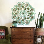 Bhakti Mandala Stencil - Small 16"w x 16"h Royal Design Studio Stencils Gaysha Paint & Pattern 