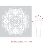 Bhakti Mandala Stencil - Small 16"w x 16"h Royal Design Studio Stencils Gaysha Paint & Pattern 