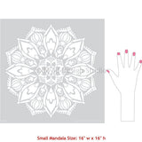 Bhakti Mandala Stencil - Small 16"w x 16"h Royal Design Studio Stencils Gaysha Paint & Pattern 