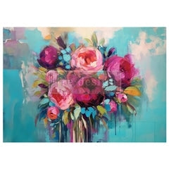 Burst of Color Decoupage Paper Redesign with Prima® Gaysha Paint & Pattern 