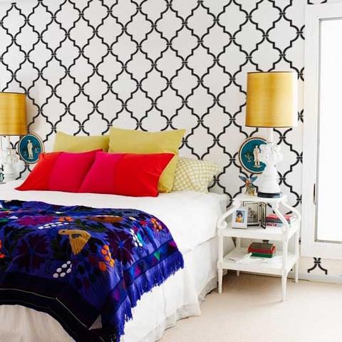 Casablanca Trellis Large Allover Royal Design Studio Stencils Gaysha Paint & Pattern 