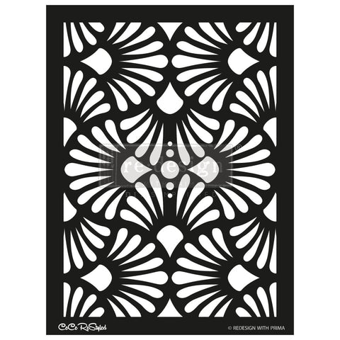 CeCe Modern Deco Redesign with Prima® Stencil Gaysha Chalk Paint 