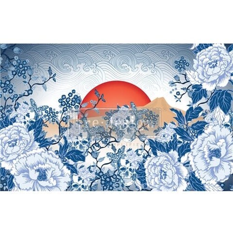 CeCe Skull Chinoiserie Decoupage Paper Redesign with Prima® Gaysha Paint & Pattern 