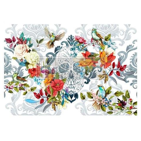 CeCe Sweet Dreaming Decoupage Paper Redesign with Prima® Stencil Gaysha Chalk Paint 