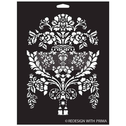 Chapelle Royale Stencil Redesign with Prima® Gaysha Chalk Paint 