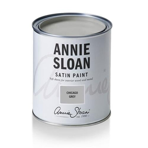 Chicago Grey Satin Paint 750ml Annie Sloan Satin Paint Gaysha Paint & Pattern 