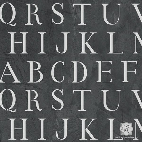 Classic Letter Stencil Royal Design Studio Stencils Gaysha Paint & Pattern 