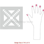 Concrete Quilt Tile Stencil 6" Royal Design Studio Stencils Gaysha Paint & Pattern 