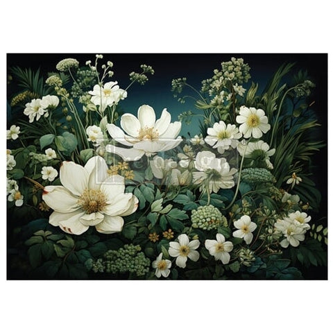 Contrast of Night and Petal Decoupage Paper Redesign with Prima® Gaysha Paint & Pattern 