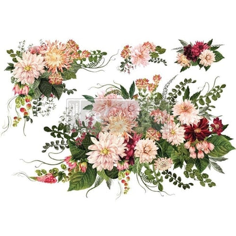 Dahlia Forever Décor Transfers Redesign with Prima® Gaysha Paint & Pattern 