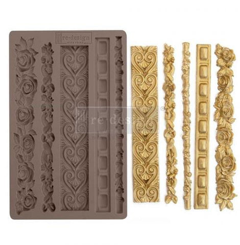 Elegant Borders Decor Moulds® Redesign with Prima® Gaysha Paint & Pattern 