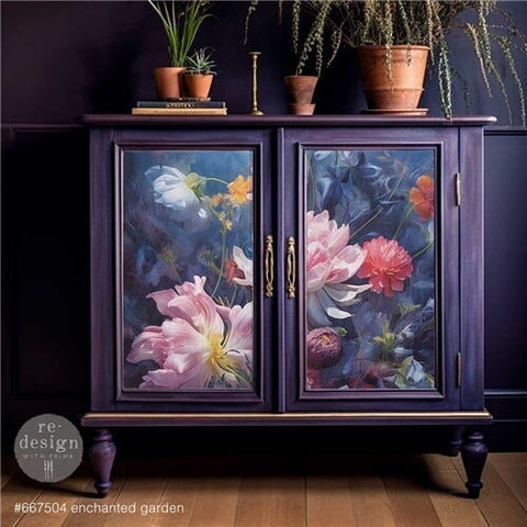 Enchanted Garden Decoupage Paper Redesign with Prima® Gaysha Paint & Pattern 