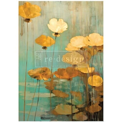 Eternal Lotus Decoupage Paper Redesign with Prima® Gaysha Paint & Pattern 