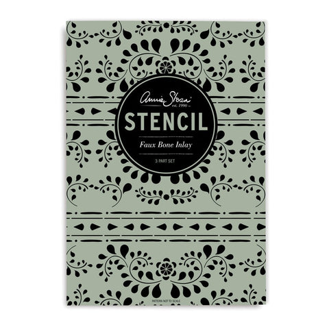 Faux Bone Inlay Stencil Annie Sloan Stencils & Decoupage Paper Gaysha Paint & Pattern 