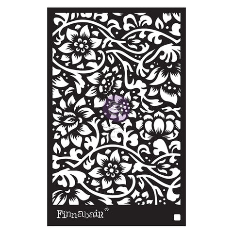 Finnabair Bindweed Wallpaper Stencil Redesign with Prima® Gaysha Paint & Pattern 