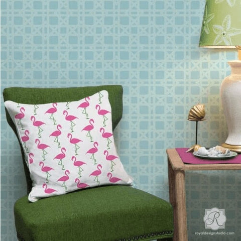 Flamingo Deco Furniture Stencil Royal Design Studio Stencils Gaysha Paint & Pattern 