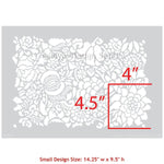 Francesca Floral Damask Furniture Stencil Royal Design Studio Stencils Gaysha Paint & Pattern 