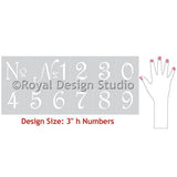 French Numbers Typography Royal Design Studio Stencils Gaysha Paint & Pattern 