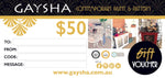 Gaysha Gift Card Gaysha Gift Cards Gaysha Paint & Pattern $50.00 