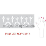 Grand Mughal Border Stencil Royal Design Studio Stencils Gaysha Paint & Pattern 