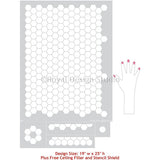 Hexagon Tile Floor Stencil Royal Design Studio Stencils Gaysha Paint & Pattern 