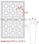 Hollywood Squares Stencil - Small Size Royal Design Studio Stencils Gaysha Paint & Pattern 