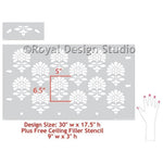 Jaipur Flower Garden Allover Wall Stencil Royal Design Studio Stencils Gaysha Paint & Pattern 