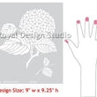 Japanese Hydranger Floral Stencil Royal Design Studio Stencils Gaysha Paint & Pattern 