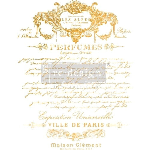 Kacha Perfume Notes Decor Transfer® Redesign with Prima® Gaysha Paint & Pattern 