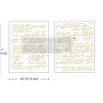 Kacha Shimmering Script Décor Transfer® Redesign with Prima® Gaysha Chalk Paint 