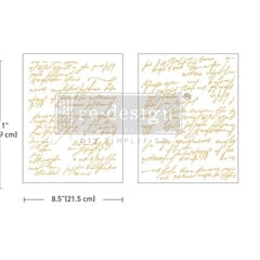 Kacha Shimmering Script Décor Transfer® Redesign with Prima® Gaysha Chalk Paint 