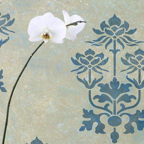 Kamal Lotus Flower Stencil Royal Design Studio Stencils Gaysha Paint & Pattern 