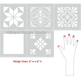 Mediterranean Tile Set Royal Design Studio Stencils Gaysha Paint & Pattern 