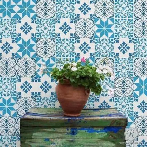 Mediterranean Tile Set Royal Design Studio Stencils Gaysha Paint & Pattern 