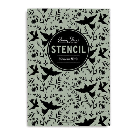 Mexican Birds Stencil Annie Sloan Stencils & Decoupage Paper Gaysha Paint & Pattern 