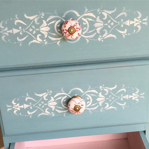 Micah Classic Panel & Furniture Stencil Royal Design Studio Stencils Gaysha Paint & Pattern 
