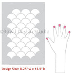 Moroccan Scallops Furniture Stencil Royal Design Studio Stencils Gaysha Paint & Pattern 